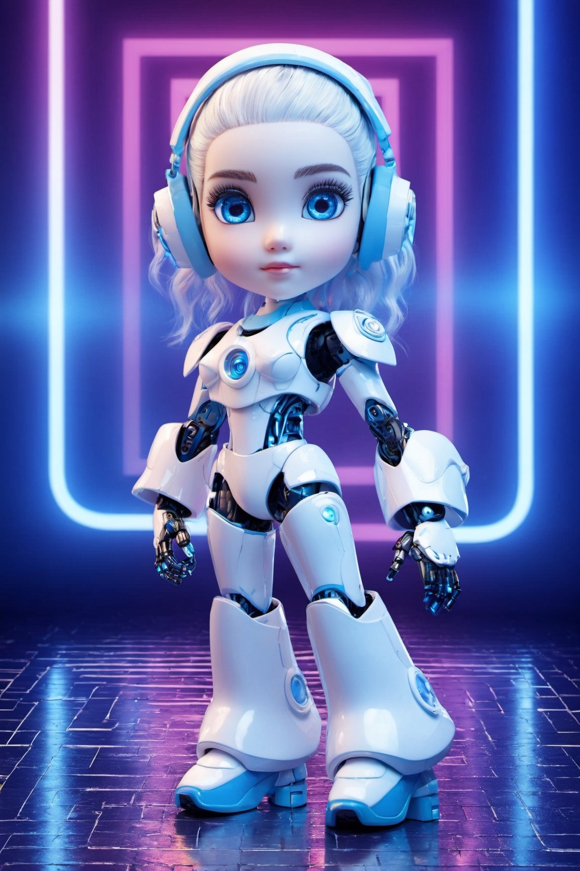  ((best quality, hdr, 32k)), cinematic shot of Digital Mascot robotic miniature kid, hyper detailed, winning award photography, full body shot, Lenkaizm, intricate details, white haired, masked, shiny blue eyes, bokeh background light, shiny skin, full body, sharp focus, "X" Shaped emblem, sudio photo composition, blatantly visual charming face,number 10 Square neon, vivid colors