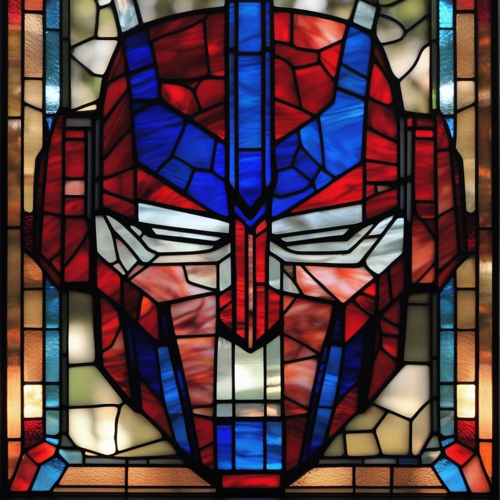 Transformers, Optimus Prime, Stained glass