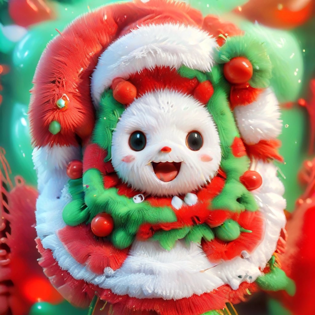 christmas theme towel-textured hanging in blurry background, colorful plastic circle moldure in the center laying on towel-background with a very very very very very very very very cute 3d toy_face of a random fluffy Santa christmas super-cute reindeer head face inside of that spheric mold:1.2, best fluffy reindeer cute textures anatomy symmetry, christmas vibe, fun, happyness, joy, colored, childish, very very very very cute, the happiest color tones, Santa would approve it, very optimistic vibe, ral-chrcrts, 3d rendering, highquality super fun physics-based professional entertaining rendering, very cute-detailed, hyper original, exceptional epic cute outstading fluffy reindeer concept art composition masterpiece, , ,<lora:659095807385103906:1.0>