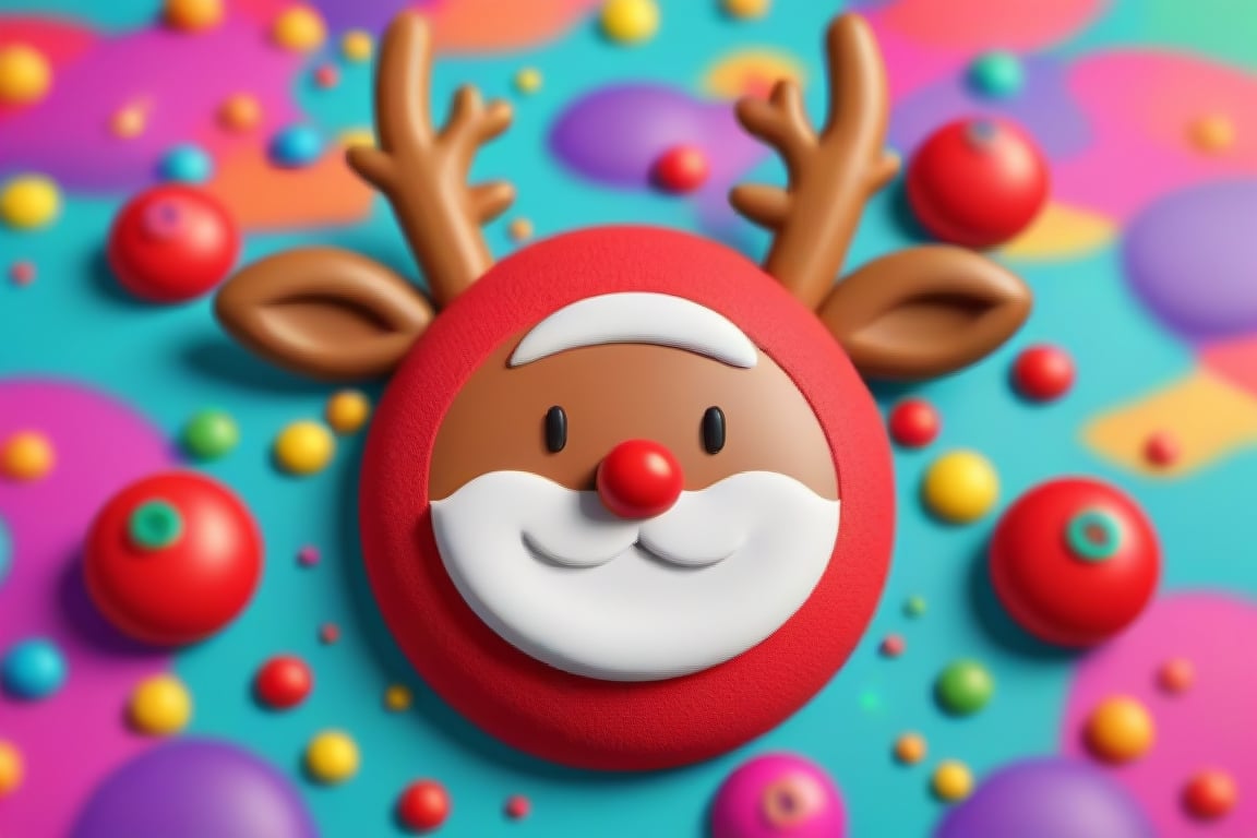 christmas theme towel-textured hanging in blurry background, colorful plastic circle moldure in the center laying on towel-background with a very very very very very very very very cute 3d toy_face of a random fluffy Santa christmas super-cute reindeer head face inside of that spheric mold:1.2, best fluffy reindeer cute textures anatomy symmetry, christmas vibe, fun, happyness, joy, colored, childish, very very very very cute, the happiest color tones, Santa would approve it, very optimistic vibe, ral-chrcrts, 3d rendering, highquality super fun physics-based professional entertaining rendering, very cute-detailed, hyper original, exceptional epic cute outstading fluffy reindeer concept art composition masterpiece, , ,<lora:659095807385103906:1.0>