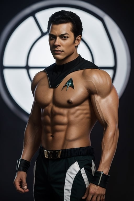 urmah_titans_,muscle_body_completed,white_tiger_mutant_star_trek_costume,green_eyes_,sirio_logo,