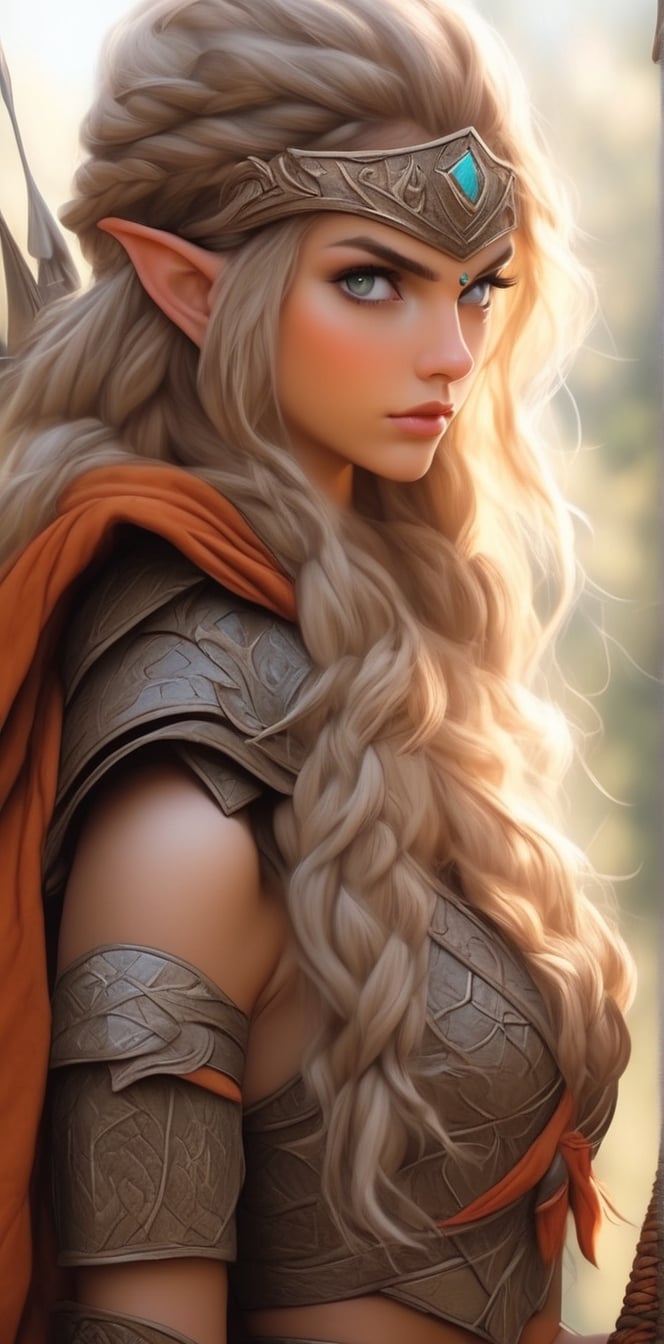 Beautiful warrior elf girl