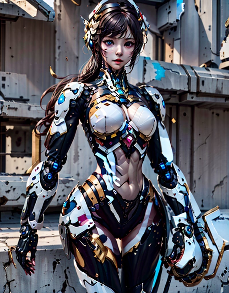 mecha suit, D.Va inspired, Overwatch videogame character,robot,Mecha,mecha_girl_figure