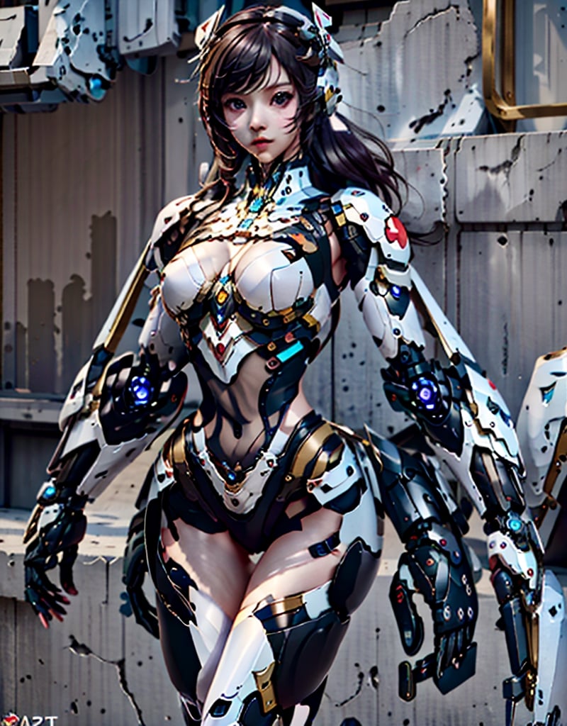 mecha suit, D.Va inspired, Overwatch videogame character,robot,Mecha,mecha_girl_figure