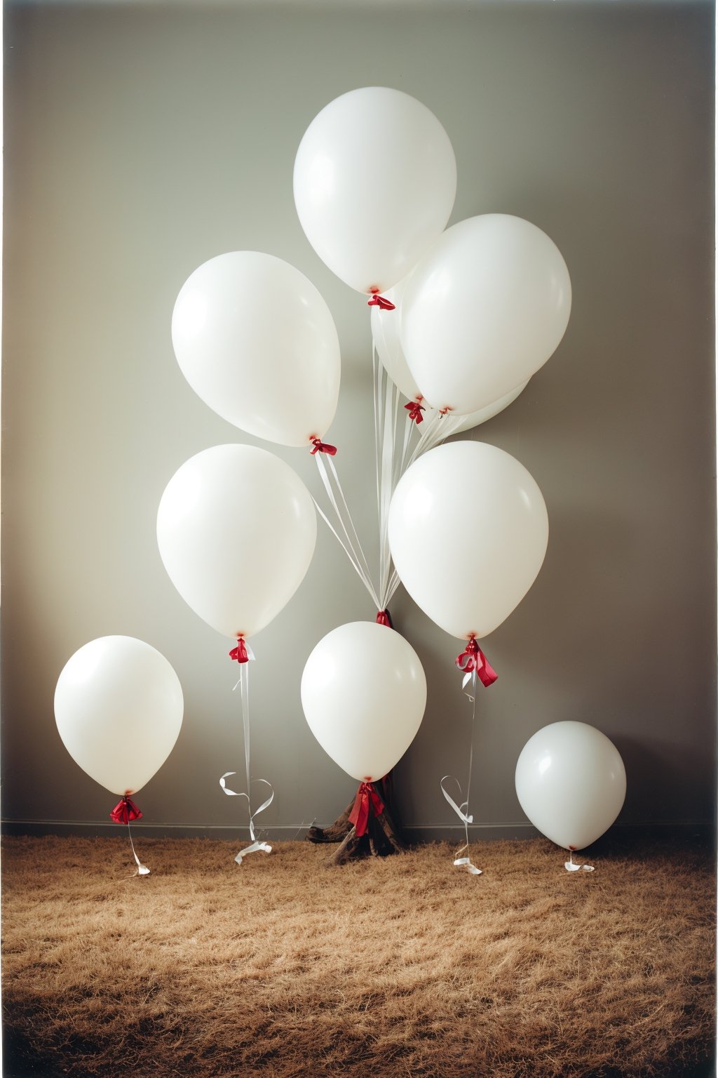 photo white balloons, taken on a hasselblad medium format camera
