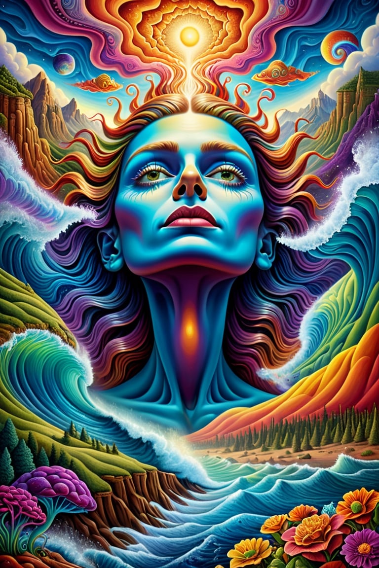 Subconscious Journey: Dreams inside the subconscious mind. 
Funk art. DeepDream. Psychedelic art. 
Alex Grey, Arthur Adam, Chris Dyer, Josephine Wall style.
Wispy, Trippy, fractal anxiety, chaotic paranoia, waves of distraught emotions. vivid colors, highly detailed, comprehensive, cinematic, intricate digital painting, 8k, cinematic lighting, best quality, high-res, detailed work, post-processing, perfect result, multicolored chaotic background, by aruffo3
