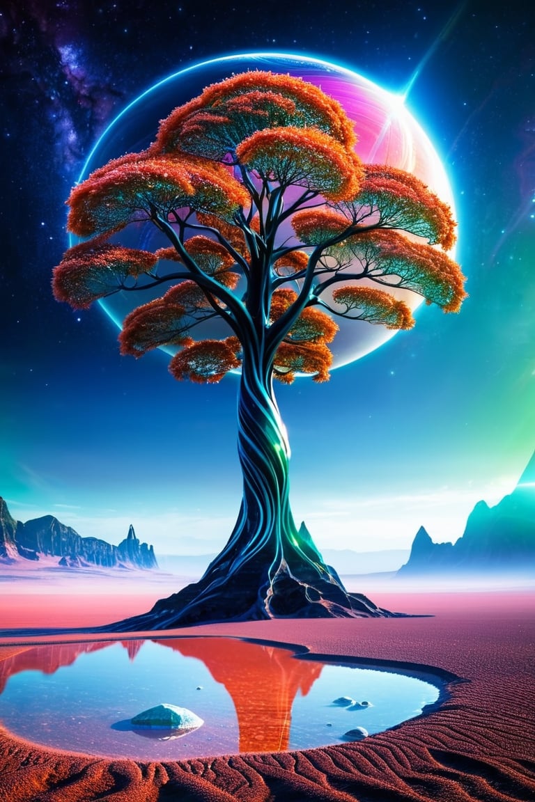 Diamond Tree on Alien Planet
