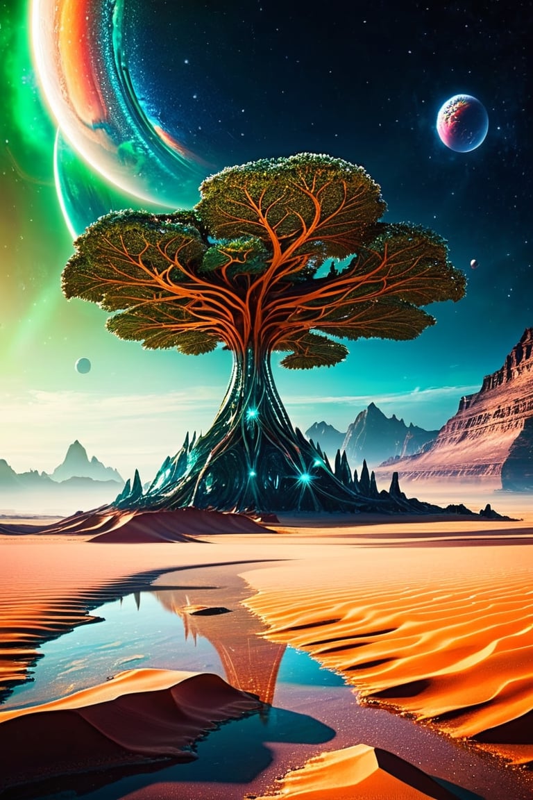 Diamond Tree on Alien Planet
