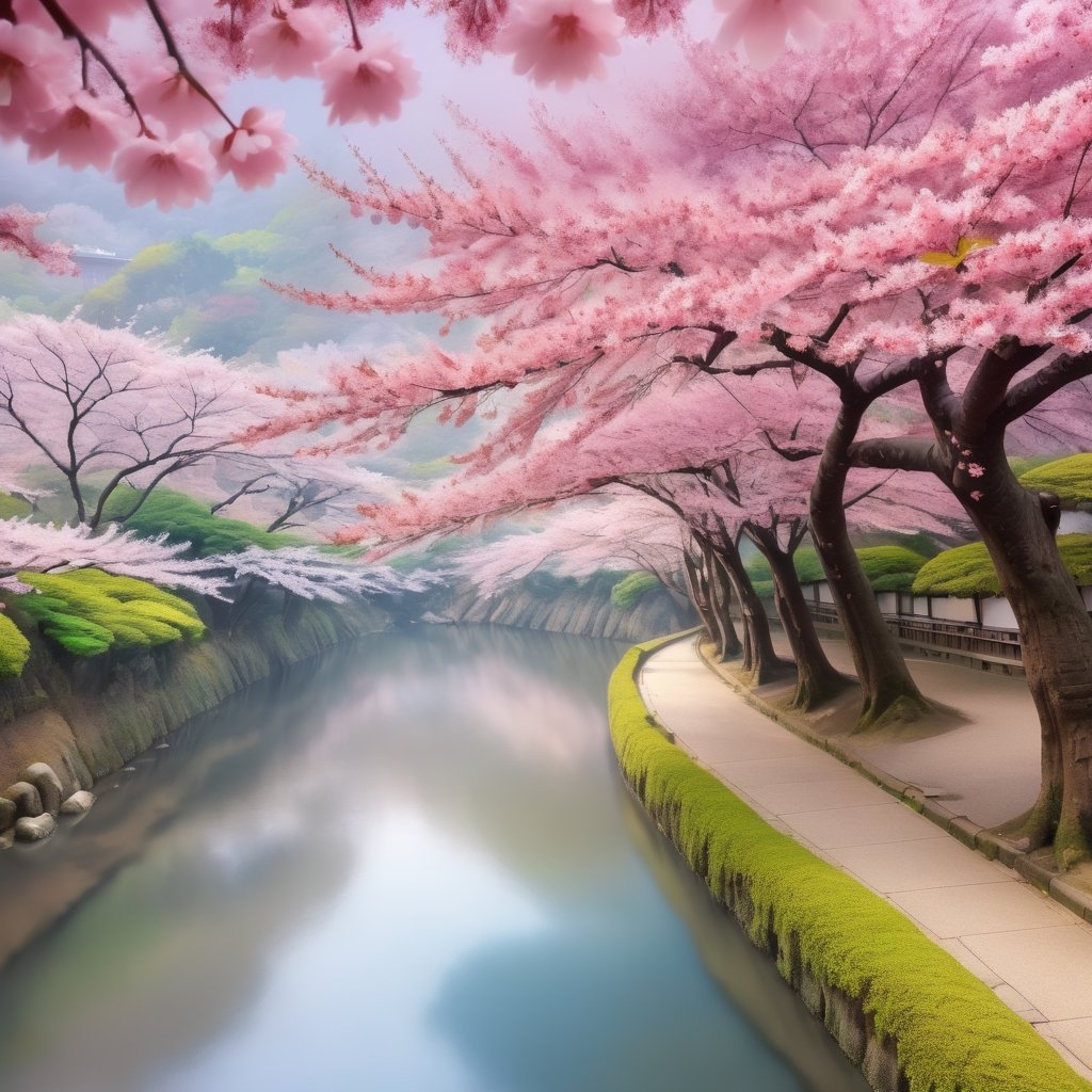 A beautiful Sakura tree in full bloom,more detail XL