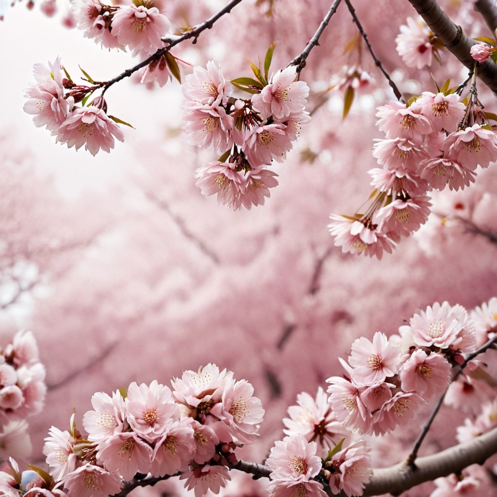 A beautiful Sakura tree in full bloom,more detail XL