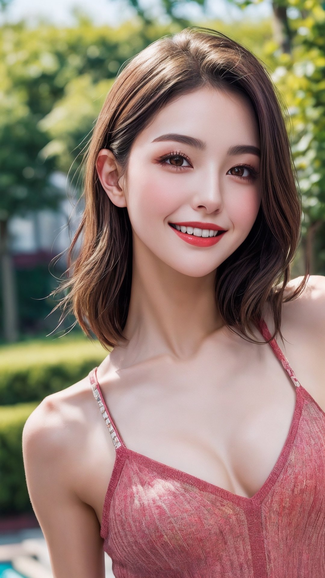 RAW photo, high quality, film grain, 8k uhd, masterpiece, best quaily, (high detailed skin:1.1), 1girl, woman face, woman skin, upperbody, (happy_face, happiness)