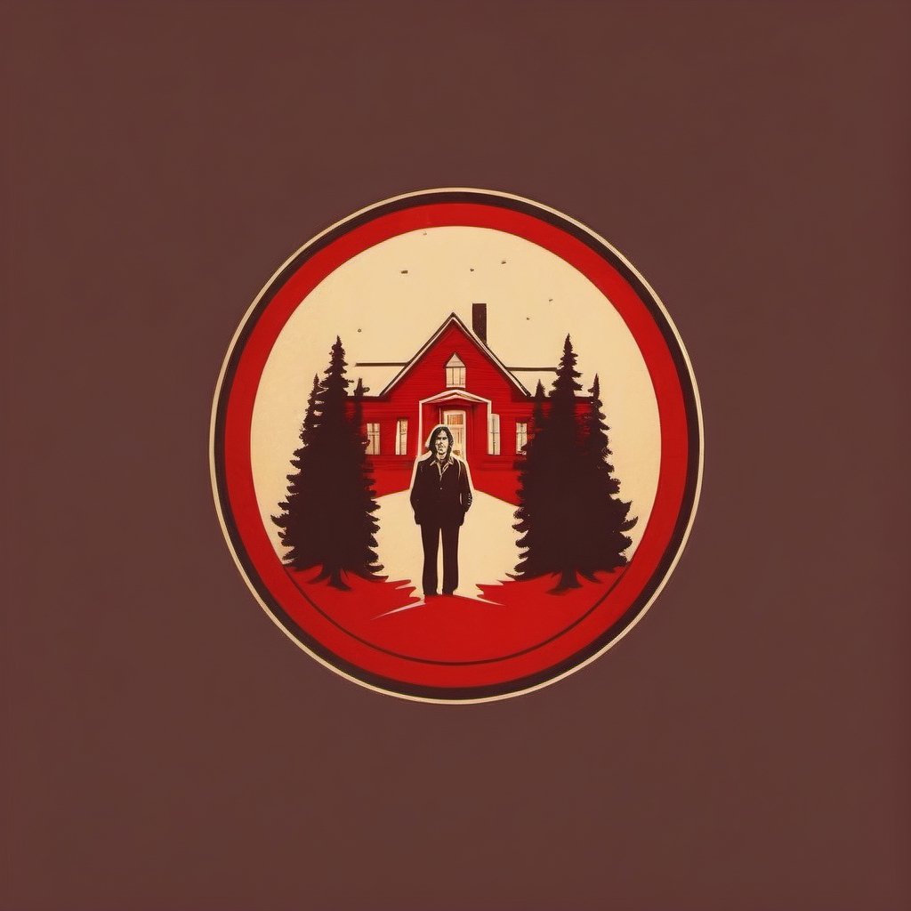  vintage  logo of movie The Shining, the creepy twins, [logo],  [vintage logo], simple logo, clean logo,logo