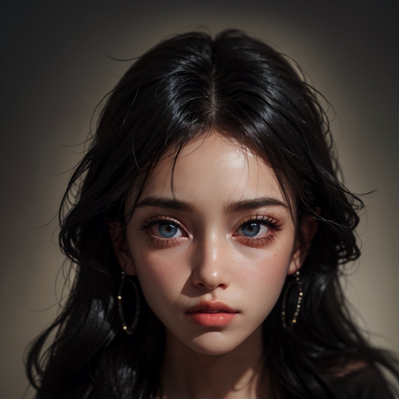 long hair,dark hair, black hair, soothing tones, bright colors, high contrast, (natural skin texture, hyperrealism, soft light, sharp),simple background, big eyes, perfect eyes,hourglass body shape,Detailedface,big lips,perfecteyes