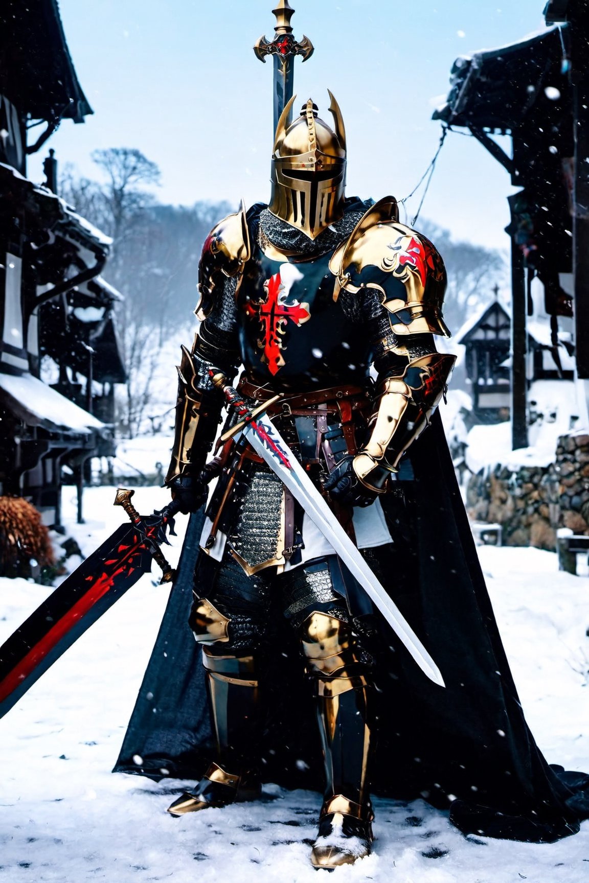 Medieval mythology: legendary in medieval lore, the enigmatic Black Knight embodies mystery, formidable prowess, and a guardian's unwavering commitment in timeless tales.,DonMM4g1cXL ,aw0k euphoric style