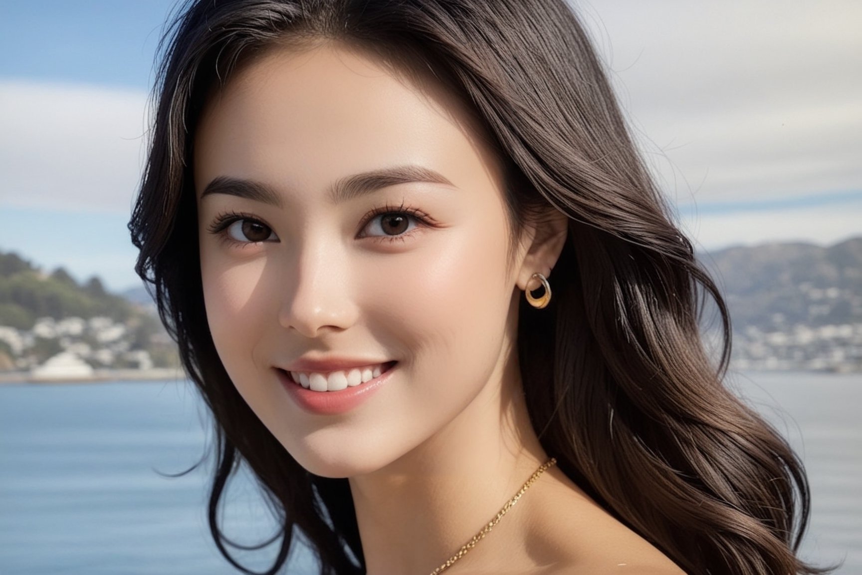 Hyper-Realistic photo of a girl,20yo,1girl,perfect female form,perfect body proportion,perfect anatomy,detailed exquisite face,soft shiny skin,smile,mesmerizing,short hair,small earrings,necklaces
BREAK
backdrop of a beautiful Sausalito in California,harbor,boat,ocean,bridge,(fullbody:1.2),(distant view:1.2),(heels:1.2),(model pose)
BREAK
(rule of thirds:1.3),perfect composition,studio photo,trending on artstation,(Masterpiece,Best quality,32k,UHD:1.5),(sharp focus,high contrast,HDR,hyper-detailed,intricate details,ultra-realistic,award-winning photo,ultra-clear,kodachrome 800:1.3),(chiaroscuro lighting,soft rim lighting:1.2),by Karol Bak,Antonio Lopez,Gustav Klimt and Hayao Miyazaki,photo_b00ster,real_booster,ani_booster,wonder-woman-xl,song-hyegyo-xl