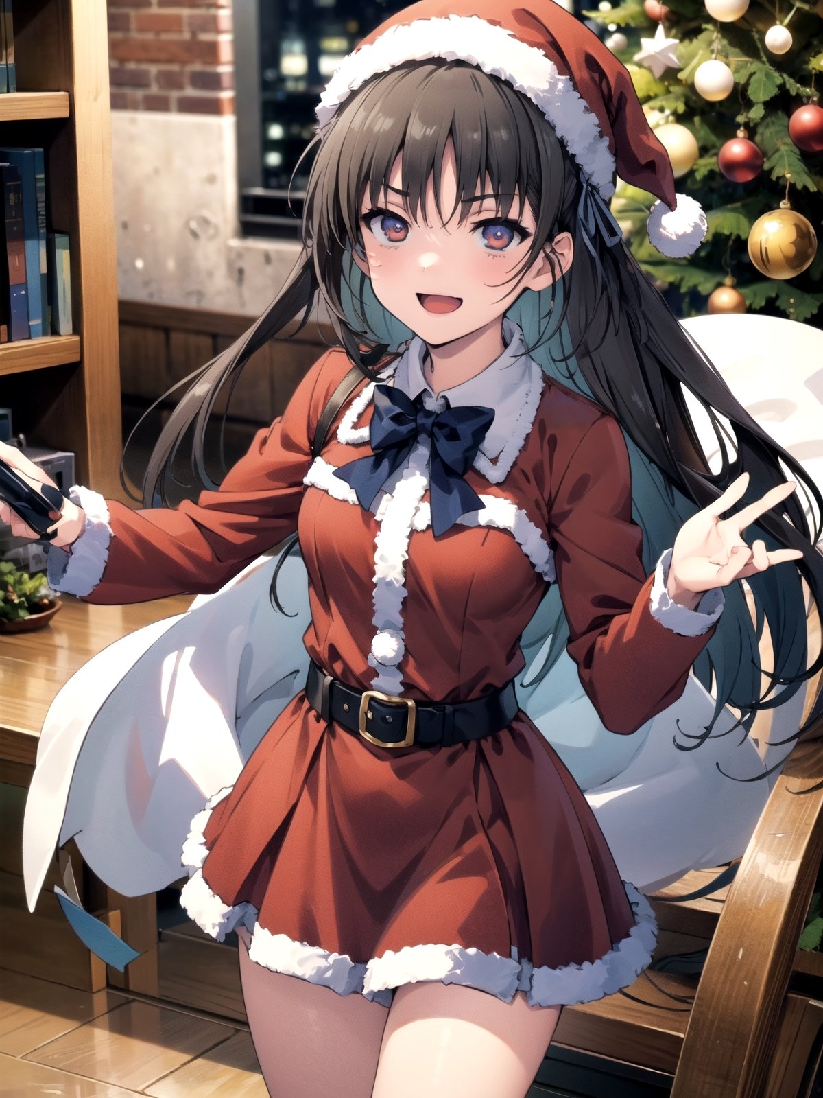 //Quality,
(masterpiece), (best quality), 8k illustration,
//Character,
overlordentoma, 1girl, solo, smile, 
//Fashion,
santa_costume,
//Background,
indoors, christmas, 
//Others,
aquascreaming,Suzune Horikita