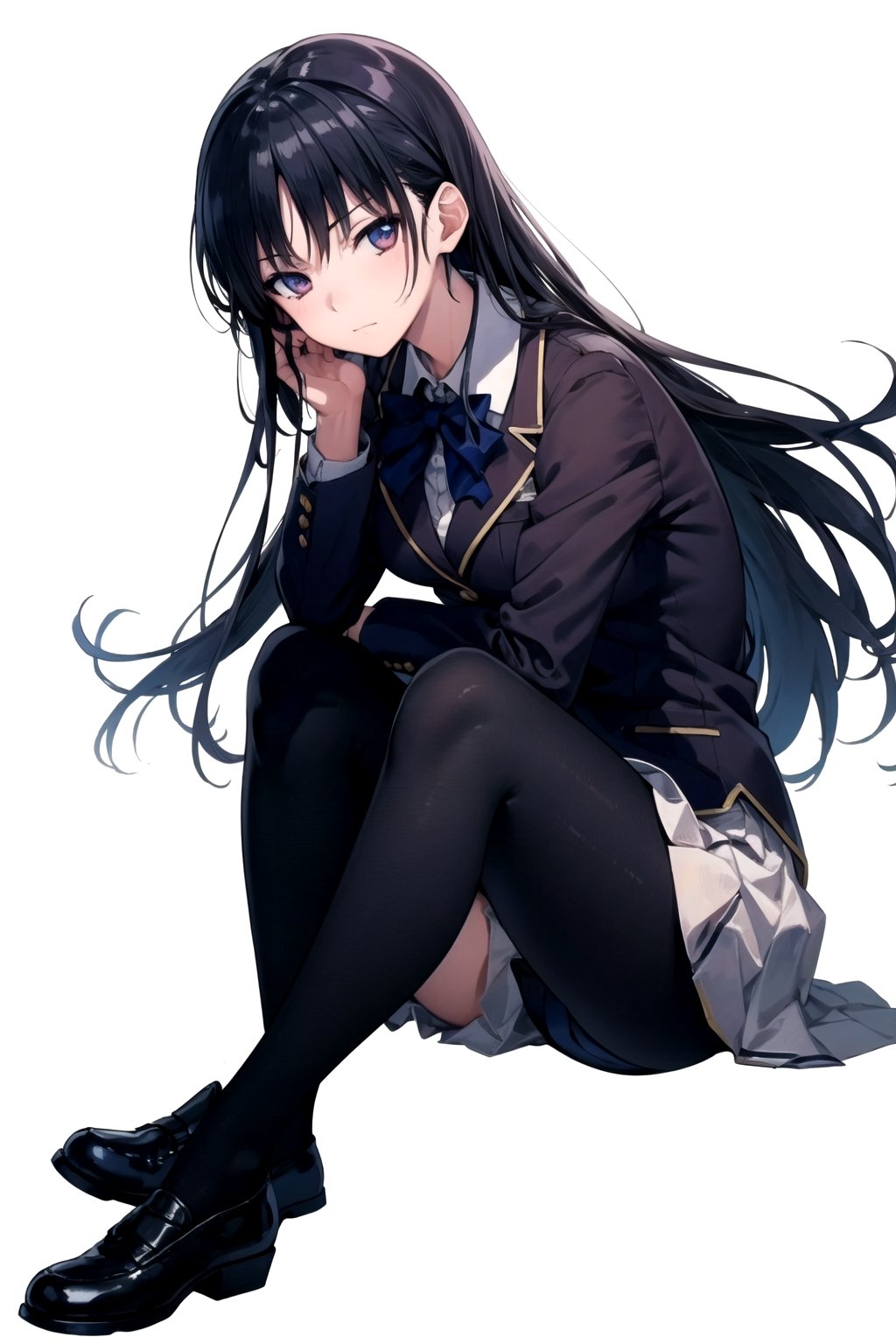 //Quality,
masterpiece, best quality
,//Character,
1girl, solo
,//Fashion,
,//Background,
white_background, simple_background
,//Others,
,Suzune Horikita, school_uniform, full_body