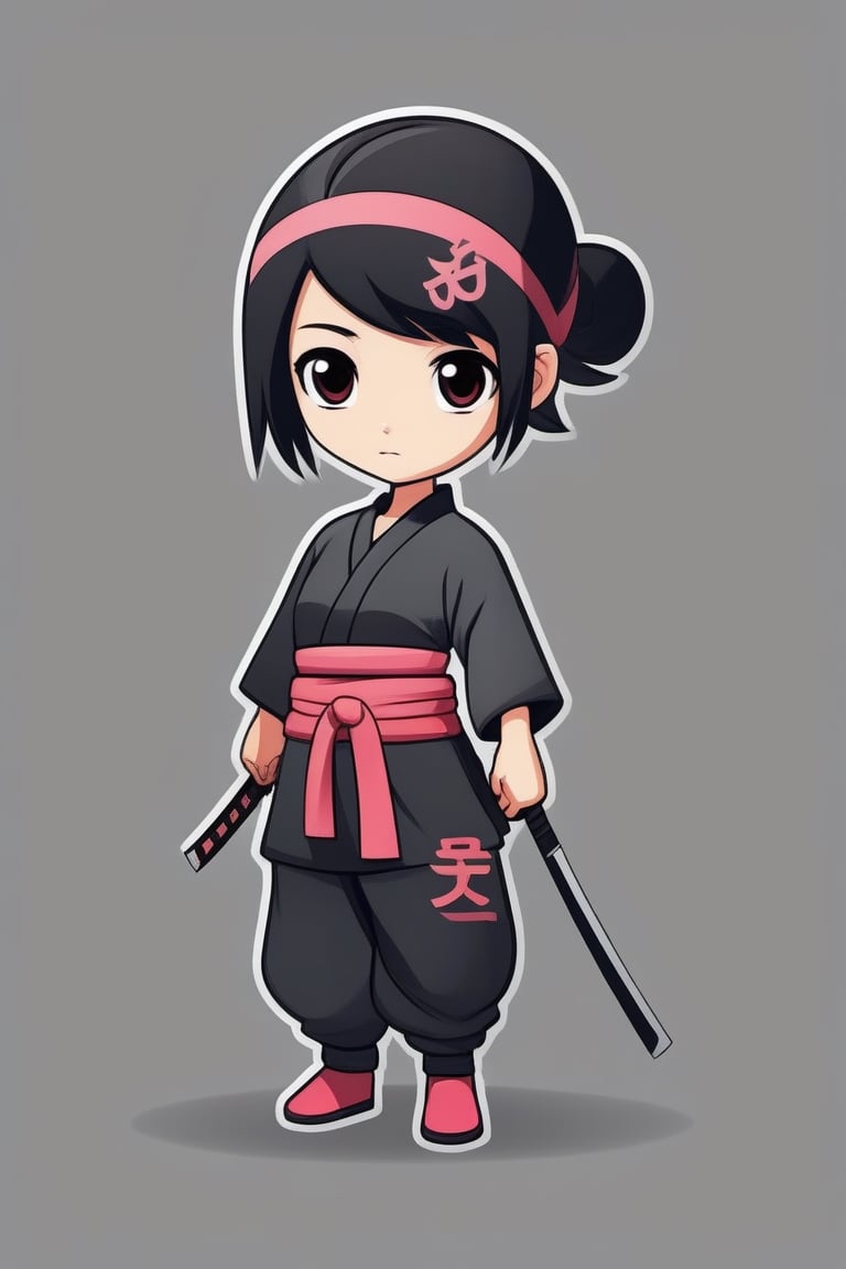 TenTen will be a logo and a mascot for a company that have a txt2txt and img2img engine using AI, maybe of a cute ninja girl, use simple shapes with few colors as befits a logo