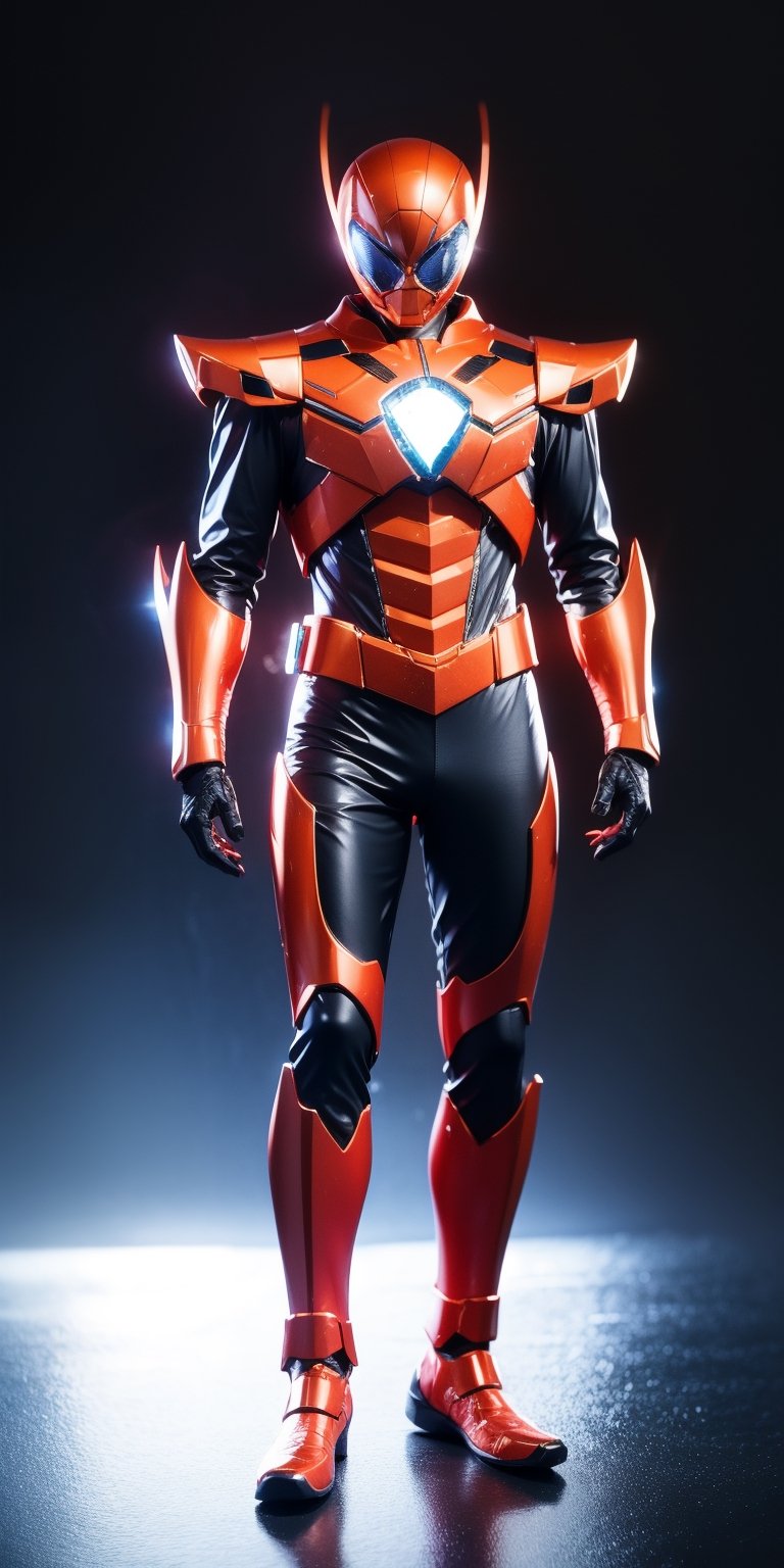 1man, full body, best quality, masterpiece, ultra Realistic,Extreme Detailed,beautiful Prism light,neon light, Glass made ultra Detailed transparent Iron-spider half body,ultra transparent,wearing glass made transparent luxury Armor,Masterpiece,gaoranger