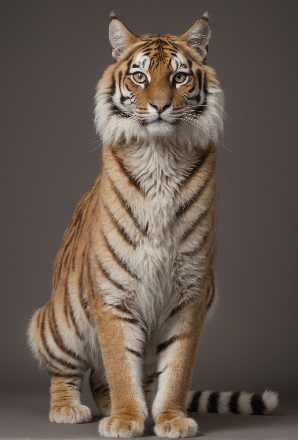 Wow, that's one majestic cat! It's almost like a tiger and a domestic cat had a super cool fusion. wearing tiger slippers And about that '110', maybe it's part of a top-secret feline mission?