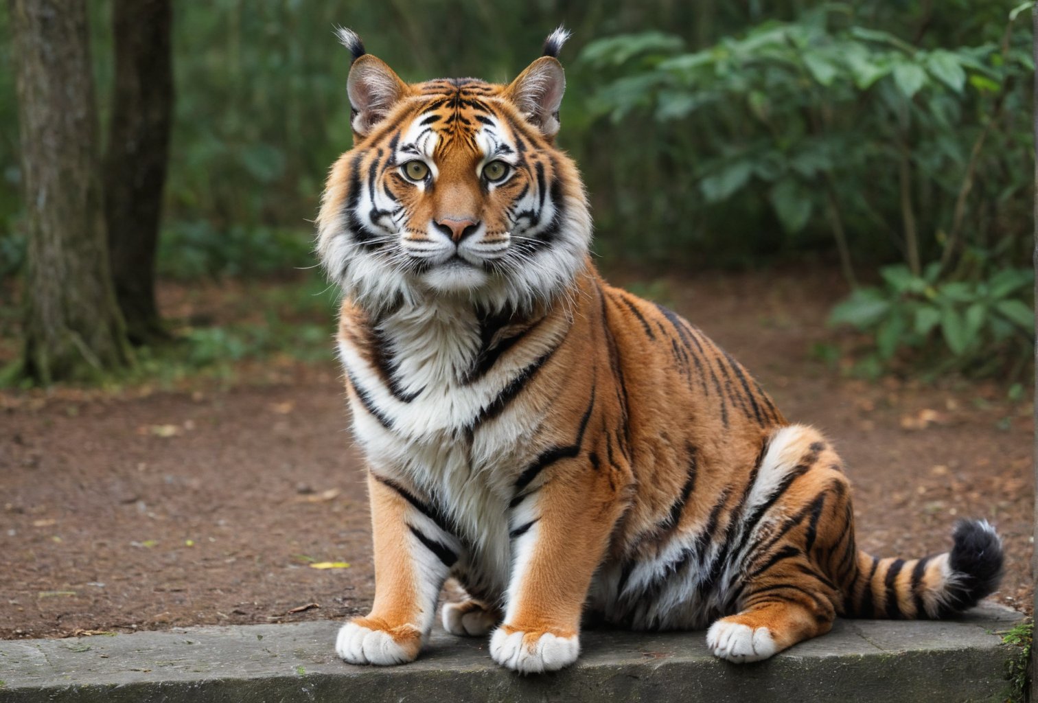 Wow, that's one majestic cat! It's almost like a tiger and a domestic cat had a super cool fusion. wearing tiger slippers And about that '110', maybe it's part of a top-secret feline mission?