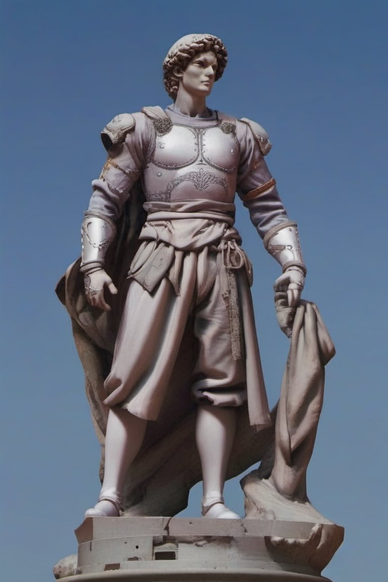 a statue of a man with a shirt on ((renaissance style)) , cyborg:0.5