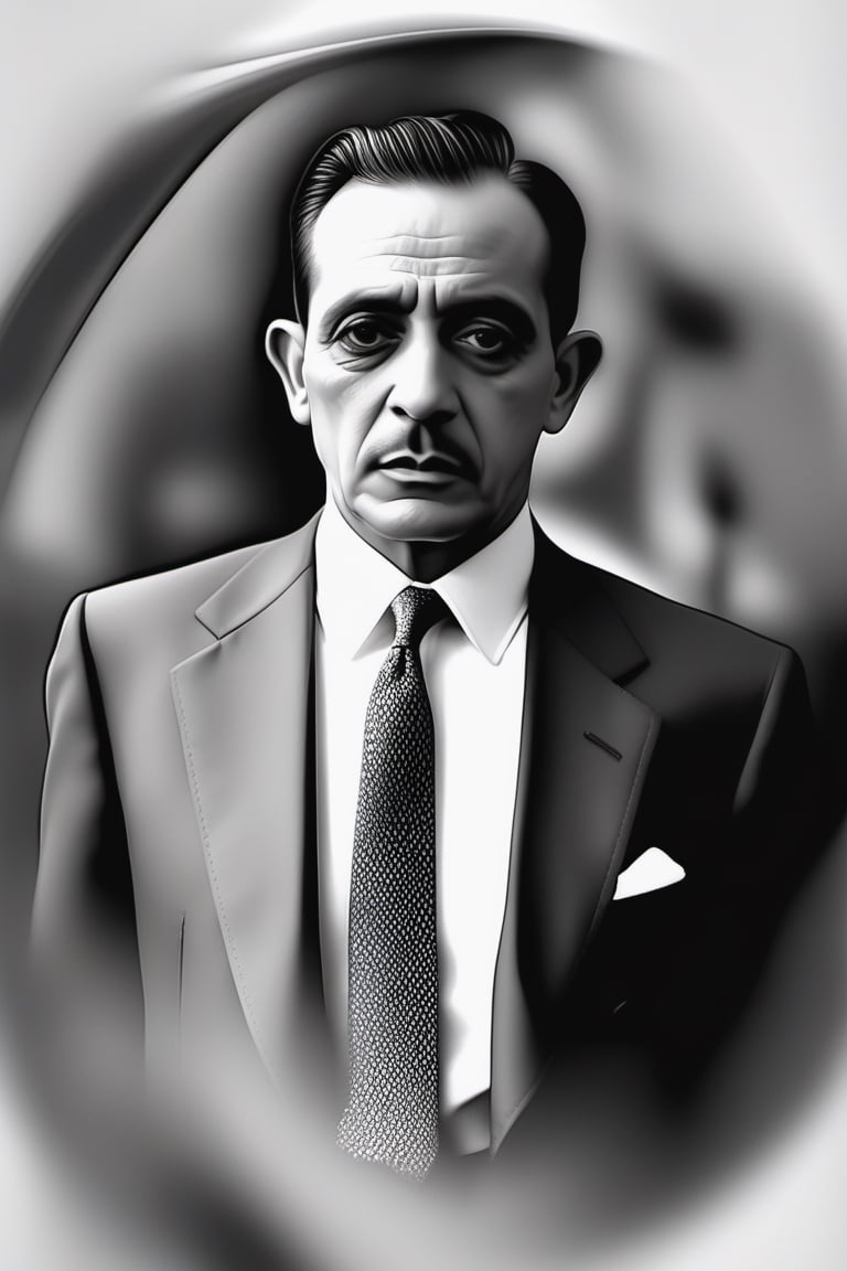photo portrait of arafed black and white photo of a man in a suit and tie inside it, inspired by Benito Quinquela Martín,,ebes,