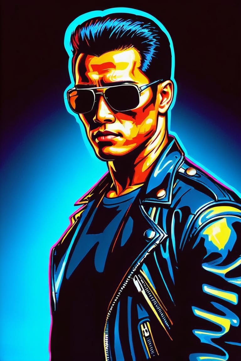 a man 30 years old,in terminator style,WONG-TERMINATOR2