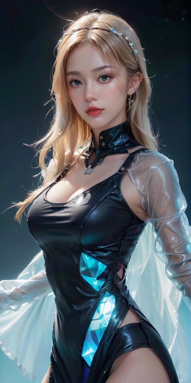 Upper body ,1 girl, solo,solo,1girl,cityscape,standing,blonde hair,,ruanyi0362,bodysuit,gloves,uniform,, best quality,masterpiece,highres,official art,extremely detailed cg unity 8k wallpaper, smile,(oil shiny skin:1.0), (big_boobs:2.4), willowy, chiseled, (hunky:2.6),(( body rotation -90 degree)), (upper body:1.6),(perfect anatomy, prefecthand, dress, long fingers, 4 fingers, 1 thumb), 9 head body lenth, dynamic sexy pose, breast apart, (artistic pose of awoman),,abyssaltech ,dissolving,abyss,Clear Glass Skin,BrokenIR,Glass Elements,(Transperent Parts),breasts pressed to glass,titglass,DonMChr0m4t3rr4XL ,more detail XL,minimalist hologram,LuminescentCL,glow,Leonardo Style,chrometech,NIJI STYLE,surface imperfections,xxmix_girl,make_3d,photo r3al,ice and water,ice,soakingwetclothes,water,water ring,baldurs gate ring,ring,neotech,g1h3r,Digital_Madness,bodystocking,mad-cyberspace,nlgtstyle,more,Mechanical part,starry sky,detail