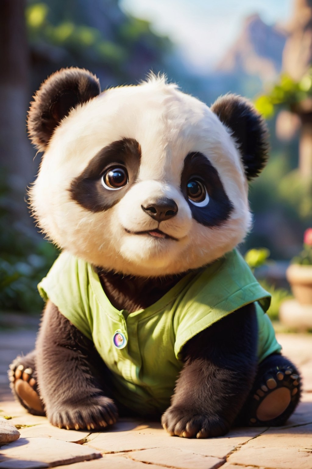 Cute panda hd  cartoon looks