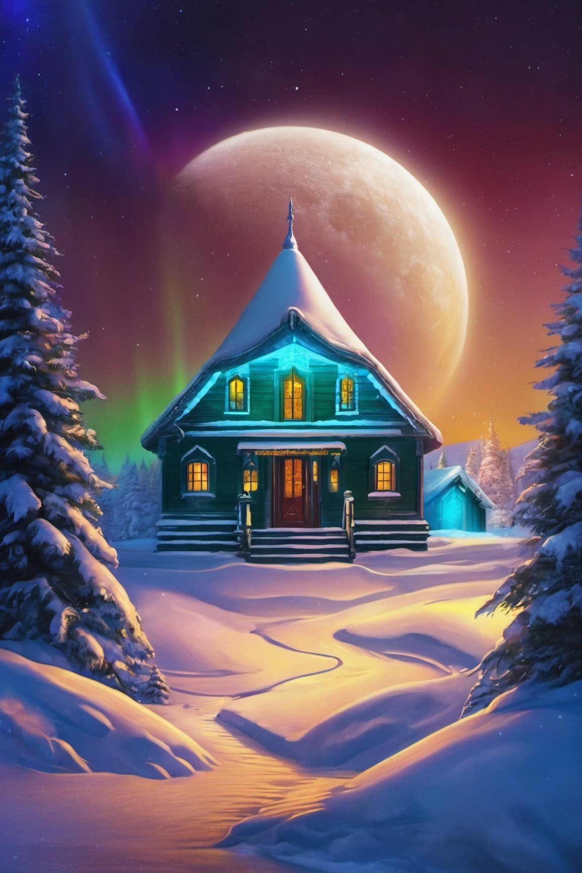Winter paradise, snow hut, night, ((aurora)),


colorful,  ultra highly detailed,  32 k,  Fantastic Realism complex background,  deep rich colors,  ultra detailed,  intricate details,  fantasy concept art, dynamic lighting,  lights,  digital painting,  intricated pose,  highly detailed intricated,  stunning,  textures,  iridescent and luminescent scales,  breathtaking beauty,  pure perfection,  divine presence,  unforgettable,  impressive,  volumetric light,  auras,  rays,  vivid colors reflects,  sf,  greg rutkowski,detailmaster2,Landskaper,AI_Misaki