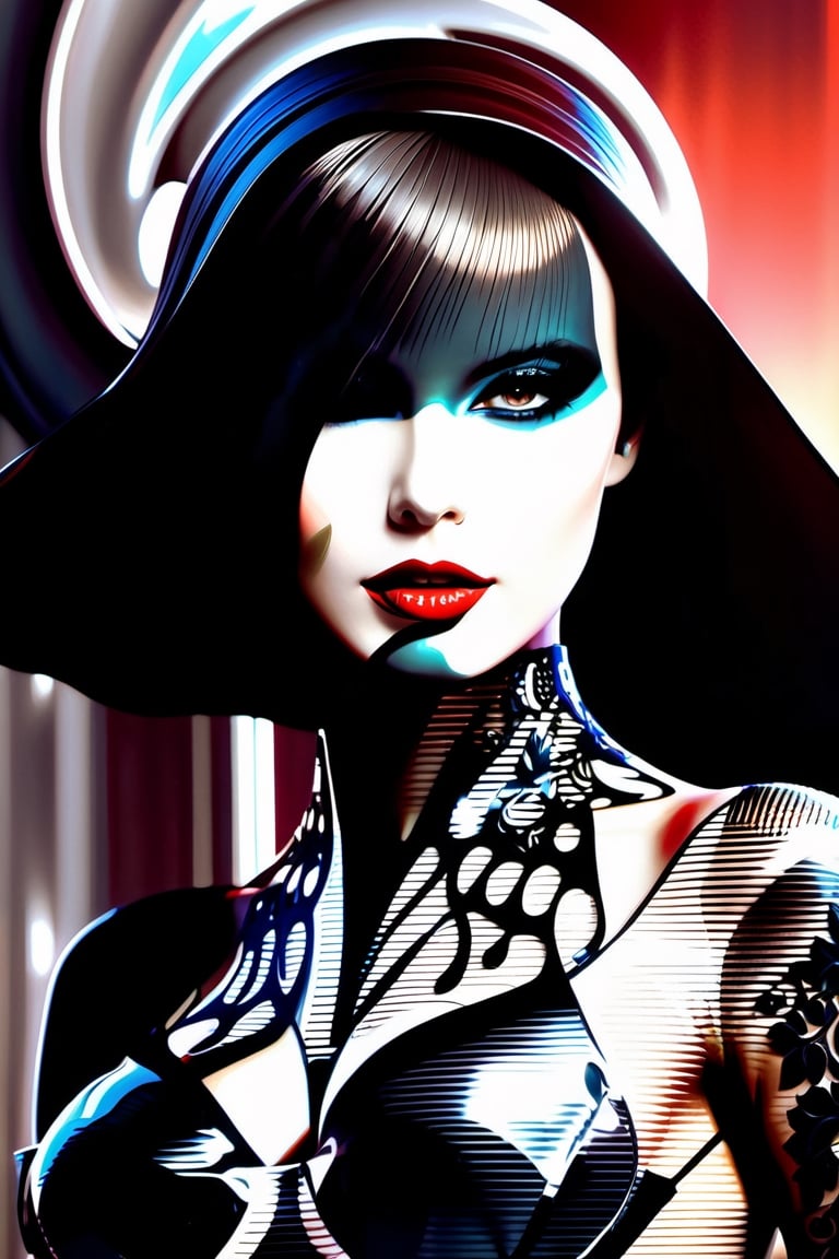 Beautiful woman with black lace; soft gray eyes, deep red lips

David Alfaro Siqueiros,


dreamy warm lighting,

matte background,

volumetric lighting,

pulp adventure style,

fluid acrylic,

dynamic gradients,

strong color,

illustration,

Very detailed,

simple,

smooth and clean vector curves,

vector art,

smooth,

johan grenier,

character design,

3d shading,


movie,

ornate motifs,

elegant organic frame,

hyperrealism,

posterized,

masterpiece collection,

bright and lush colors,


darkness,

alcohol paint,


intricate art masterpiece,

ominous,

matte painting movie poster,

golden ratio,

trends in CG society,

intricate,

epic,

trend in artstation,

by artgerm,

h. r. giger and beksinski,

Very detailed,

vibrant,

representation of production film characters,

ultra high quality model,

isometric,

digital art,

3D rendering,

octane rendering,

volumetric,

by greg rutkowski,photo r3al