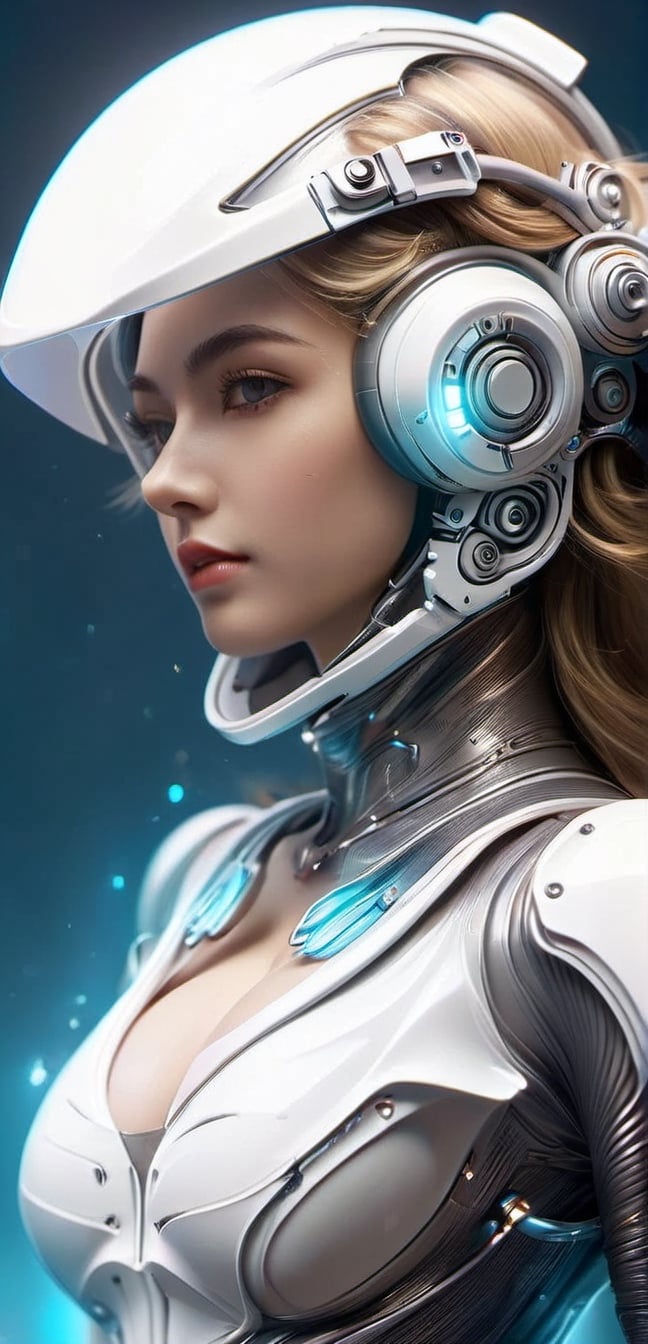 (medium full shot), close up head view, 1 girl,solo,short blond hair,dinamic pose, a mecha astronaut, white mecha body armour, wearing high tech astronaut helmet with (((clear glass (Full Face astronout visor) with HUD elements project directly into the wearers eyes))), (((blue neon light inside visor))), (((focus on the intricate details inside visor))), hologram display at background, action pose, hyper detailed, hyper realistic, with dramatic polarizing filter, vivid colors, sharp focus, HDR, UHD, 64K, remarkable color,,smile, (oil shiny skin:1.0), (big_boobs:2.8), willowy, chiseled, (hunky:2.4),(( body rotation -35 degree)), (medium full shot),(perfect anatomy, prefecthand, dress, long fingers, 4 fingers, 1 thumb), 9 head body lenth, dynamic sexy pose, breast apart, (artistic pose of awoman),chrometech,surface imperfections,steampunk,bubbleGL,neotech,ste4mpunk,DonMM00m13sXL,glowing,scifi,NIJI STYLE,ral-3dwvz,DonMASKTexXL ,Flower Blindfold,NYFlowerGirl,DonMChr0m4t3rr4XL 