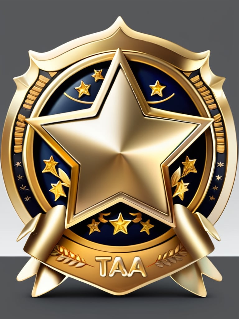 Masterpiece, realistic. High quality.
Gold badge. Star
TA1badge