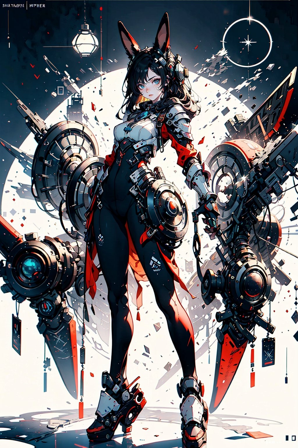 8k, ultra sharp, European and American man, A fashion model, ultimate shadow warrior armor:1:9, hyper ultra mega armor full power:1.9, tech, strong, warrior, space, war, full, imperial, buster, shield, blade, extreme, Glamour, paparazzi taking pictures of her, brunette hair, Brown eyes, 8K, High quality, Masterpiece, Best quality, HD, Extremely detailed, voluminetric lighting, Photorealistic,perfecteyes,3DMM,valsione r,DonMCyb3rN3cr0XL  ,rfktr_technotrex,cat ear,Rabbit ear,highres,ancient_beautiful