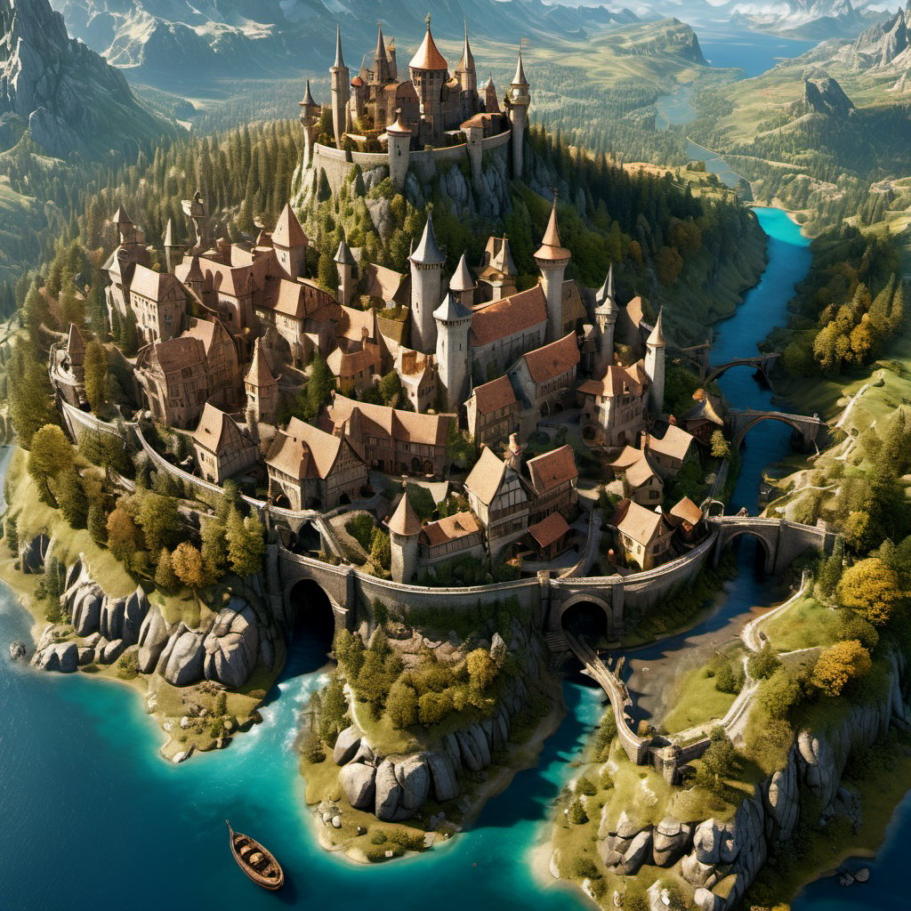 (masterpiece, best quality:1.4), (intricate, 8k, uhd), (realistic), (sharp focus), (extremely detailed), fantasy realm large-scale map in style of Gerard Mercator, several town, 1 castle, european era settlements, mix of different regions like winter and cold forest, swamp, roads, deserts and cave system, large statue and temple, old map, multiple routes visible, style of Gerard Mercator, daniels maps style, Filippo vanzo style, Francesca baerald style, rounded corners, trending on artstation, intricate details, highly detailed, masterpiece, vivid colors, highly detailed, masterpiece, trending on artstation, concept art,2d game scene,Visual Anime,more detail XL