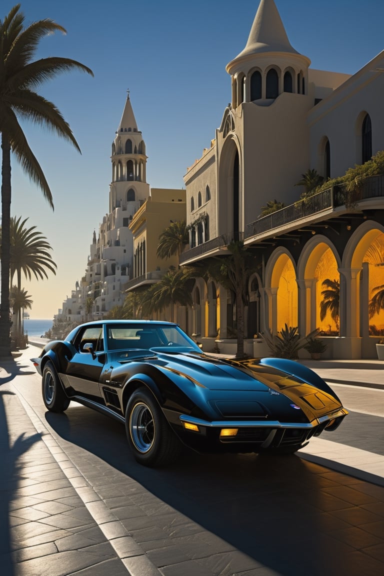 (Cinematic Photo:1.3) of (Ultra detailed:1.3) king kong Gorilla, 
1970’s style movie poster of a matte black 1975 corvette stingray classic racing through the Santorini boardwalk ,
,
sunlight, noir lighting dynamic angle incredibly detailed sharpen details professional lighting, 
cinematic lighting, action movie aesthetic,(by Artist Alex Ross:1.3),(by Artist Coles Phillips:1.3),(by Artist Jan Urschel:1.3),Highly Detailed,(Digital Art:1.3),(Neo-Expressionism:1.3),(Victorian Gothic Art:1.3),(CineColor:1.3),more detail XL
