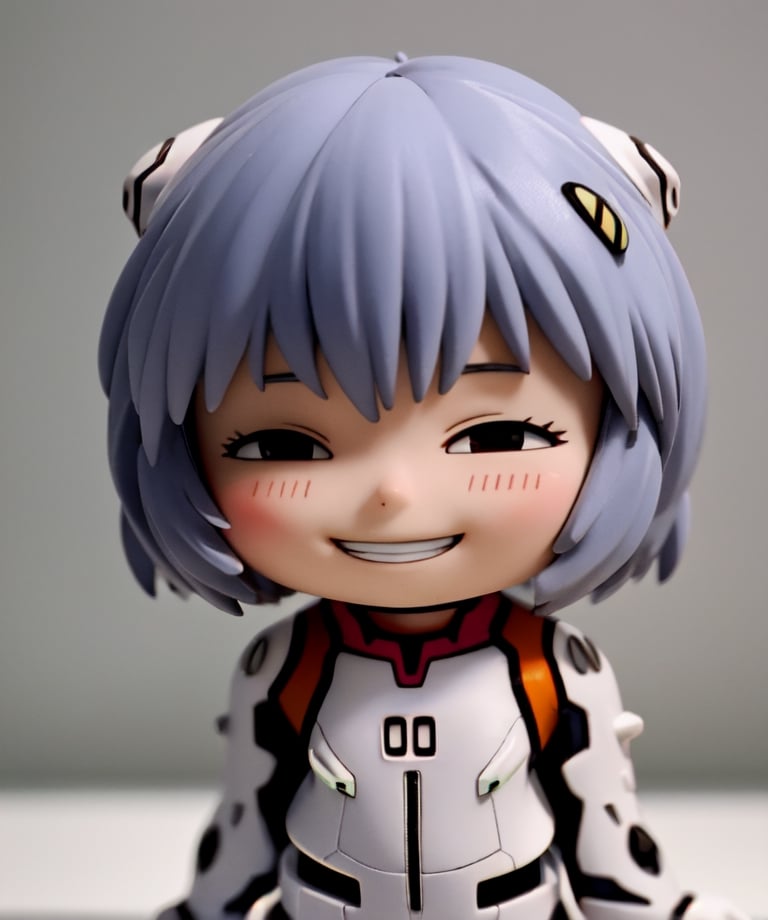 Masterpiece, highest quality, high resolution, PVC, rendering, chibi, high resolution, only daughter, Rei Ayanami, Evangelion, white plug suit, NERV, smile, selfishness, chibi, smile, grin, self-righteousness, whole body, chibi, 3D figure , Toys, Dolls, Character Prints, Front View, Natural Light, ((Real)) Quality: 1.2)), Dynamic Pose, Movie Perfect Lighting, Perfect Composition, Fantasy Cityscape Free Ren Light, ((Real))) ) Quality: 1.2)), dynamic pose, cinematic lighting, perfect composition, Rei Ayanami, Pickyayanami