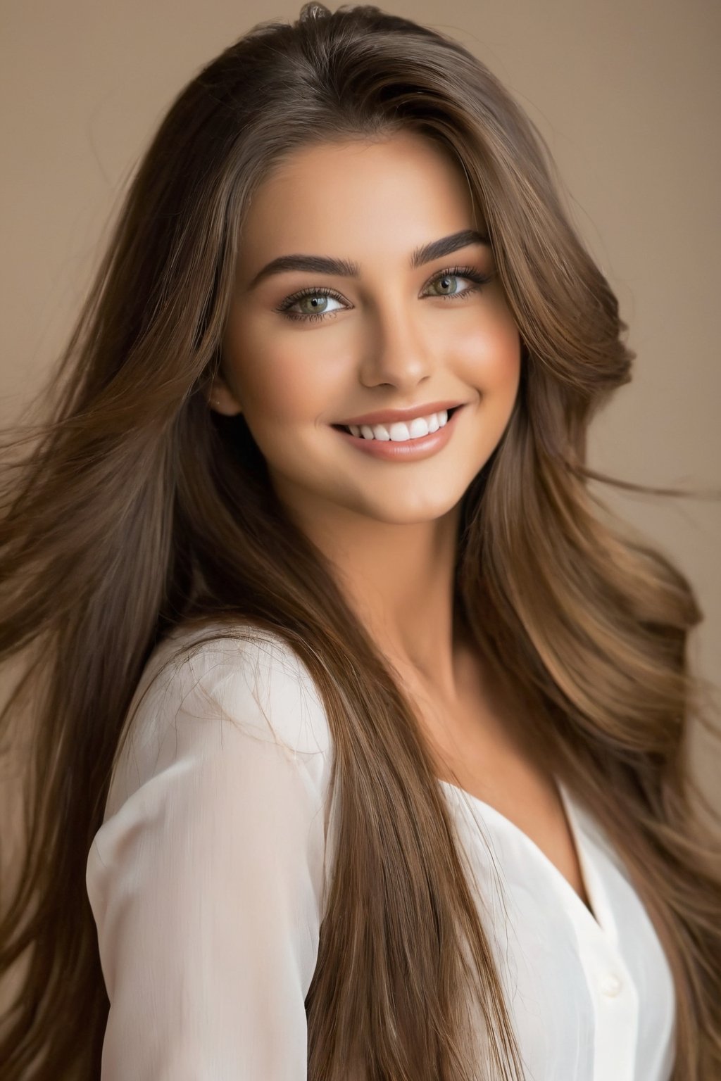 She is a beautiful girl with long flowing hair, captivating eyes, and a radiant smile that lights up the room. Her graceful movements and elegant demeanor exude charm and sophistication. People are drawn to her magnetic presence and effortless beauty.