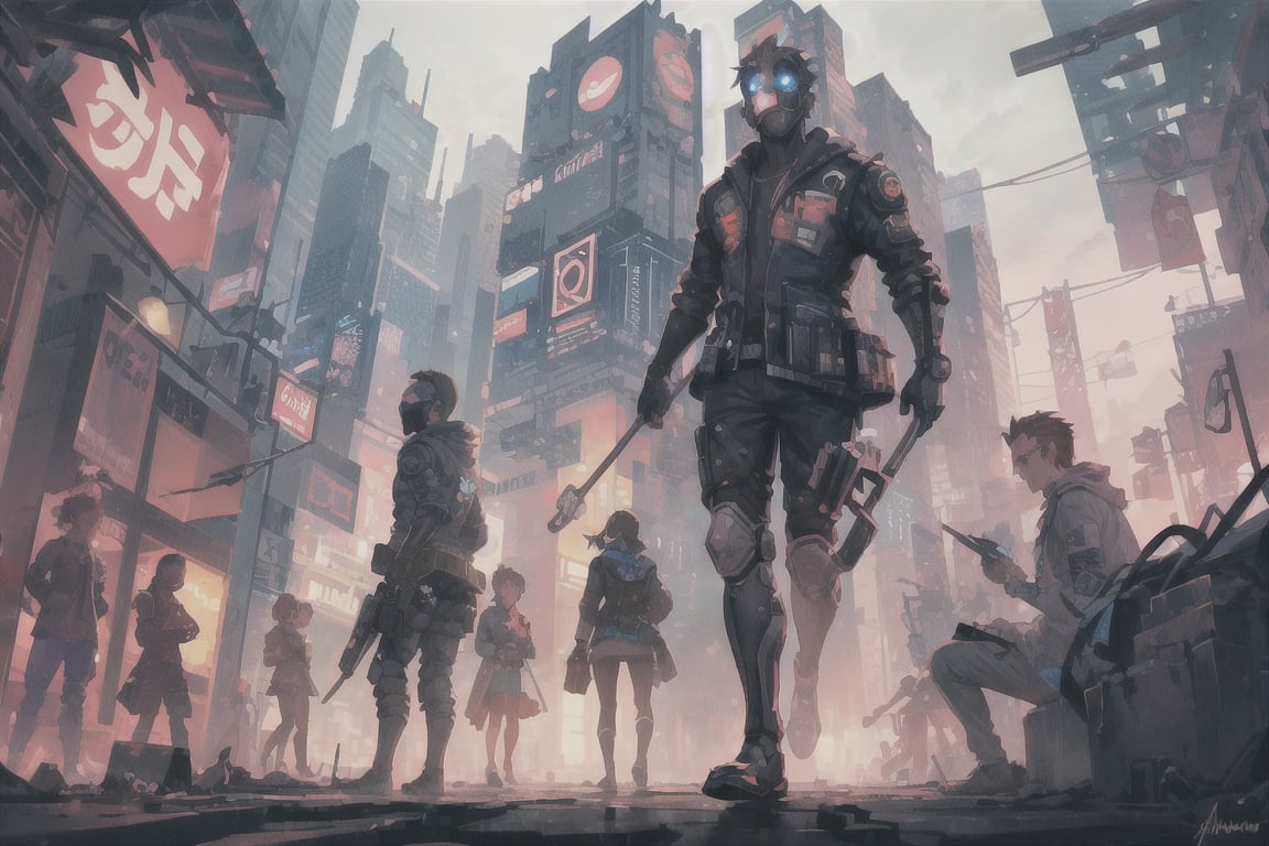 cyberpunk world,(best quality,