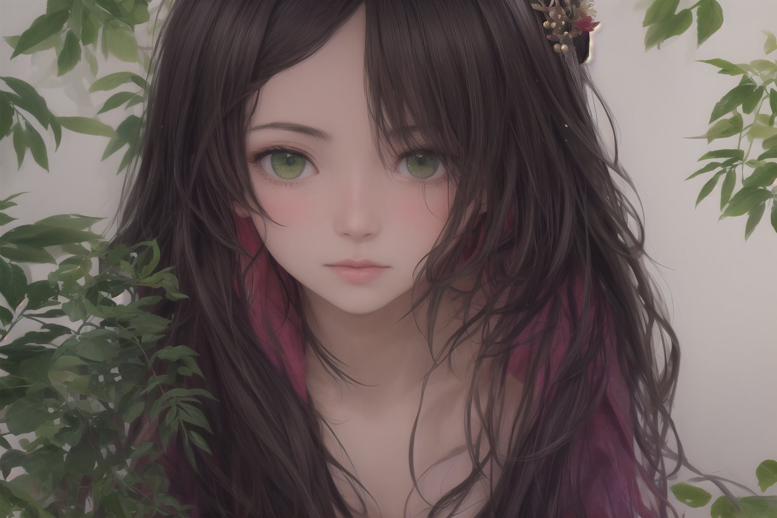 Official Art, Unity 8K Wallpaper, Extreme Detailed, Beautiful and Aesthetic, Masterpiece, Top Quality, perfect anatomy, 

an incredible photo of a beautiful brunette young female druid with green eyes surrounded by wet ferns, photography, detailed skin, realistic, photo-realistic, highly detailed, full length body shot, provocative pose, expressive facial features, High detail RAW color art, piercing, diffused soft lighting, shallow depth of field, sharp focus, hyperrealism, cinematic lighting ,LegendDarkFantasy, Larry Elmore

a beautifully drawn (((ink illustration))) depicting, vintage, purple and pink accents, watercolor painting, concept art, (best illustration), (best shadow), Analog Color Theme, vivid colours, contrast, smooth, sharp focus, scenery, 

(Pencil_Sketch:1.2,masterpiece, midjourney, best quality, incredibly absurdres, messy lines,high detail eyes,More Detail,perfect light,portrait, ,more detail XL,Ukiyo-e, ,ink,colorful,samurai