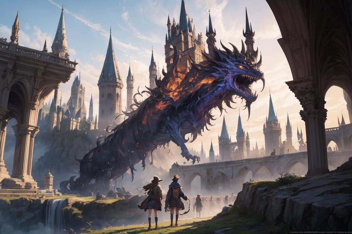 In the enchanting realm of the Wizarding World of Harry Potter, a breathtakingly magical land unfolds before our eyes. This extraordinary image, captured in a meticulously crafted painting, showcases a sprawling landscape rich with vibrant colors and fantastical elements. Majestic castles and bustling streets fill the scene, bustling with both wizards and enchanting creatures. Evoking a sense of awe and wonder, this stunning artwork effortlessly transports viewers into the extraordinary world of Harry Potter, where imagination knows no bounds.