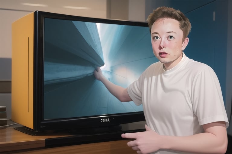 Elon musk on a TV show
