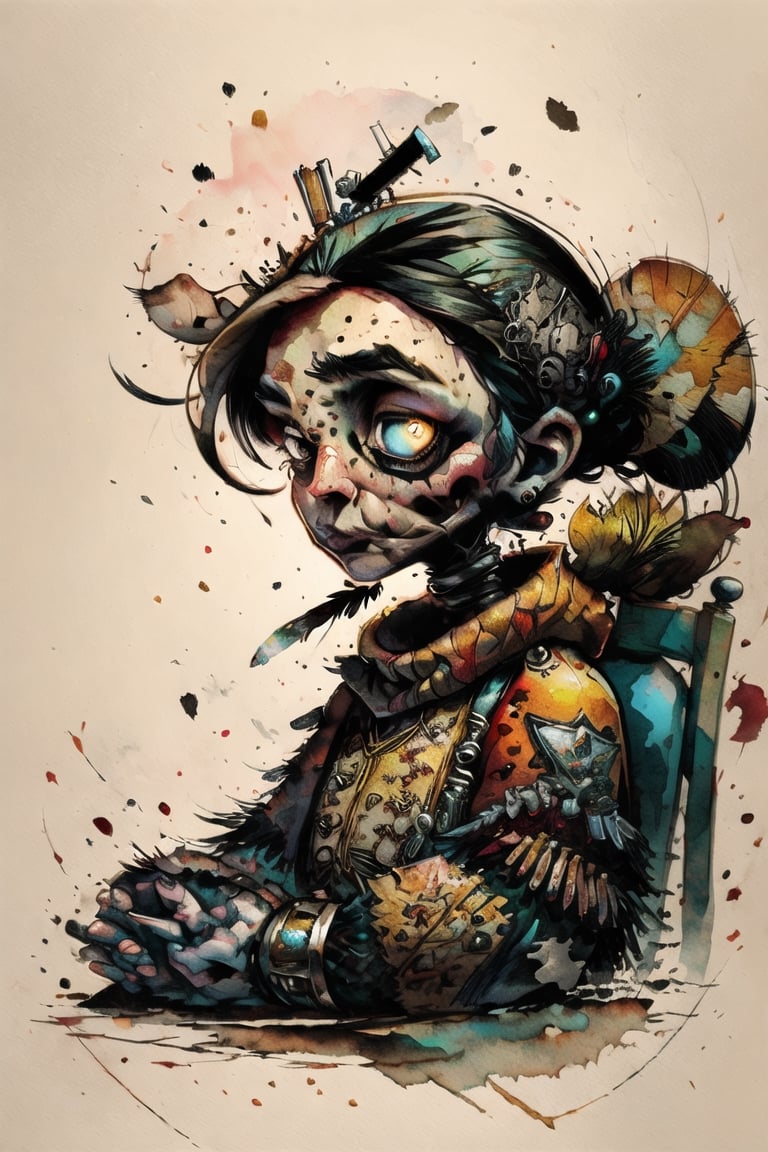 disney banksy art sticker, fantasy character, soul, digital illustration, comic book style, steampunk noir, perfect anatomy, centered, approaching perfection, dynamic, highly detailed, watercolor painting, artstation, concept art, soft, sharp focus, illustration, art by Carne Griffiths and Wadim Kashin, 