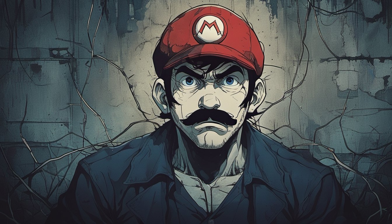 dark manga of  SUper Mario    