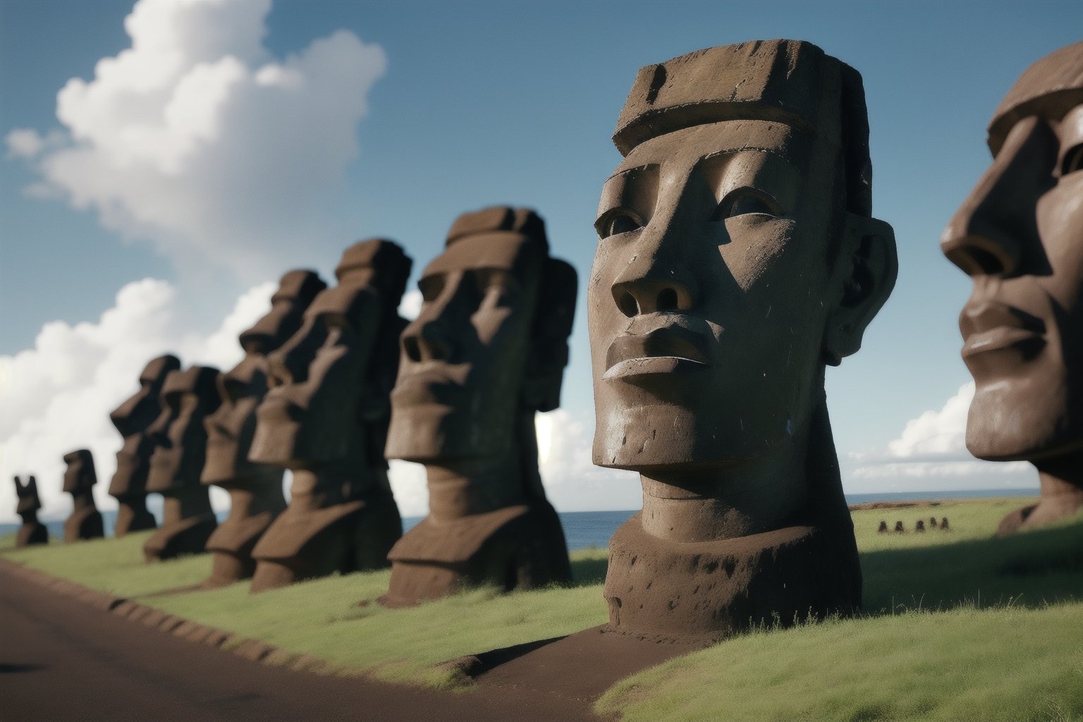 Easter island, Moai Statues