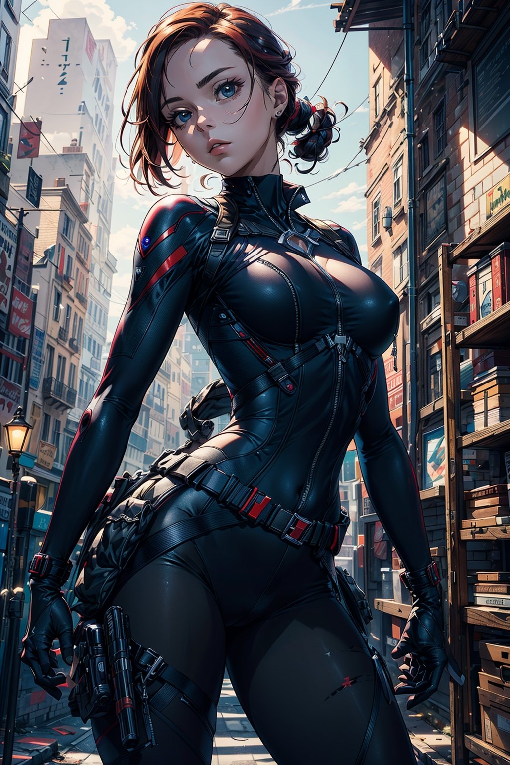 masterpiece, best quality, high resolution, 26 year old black widow