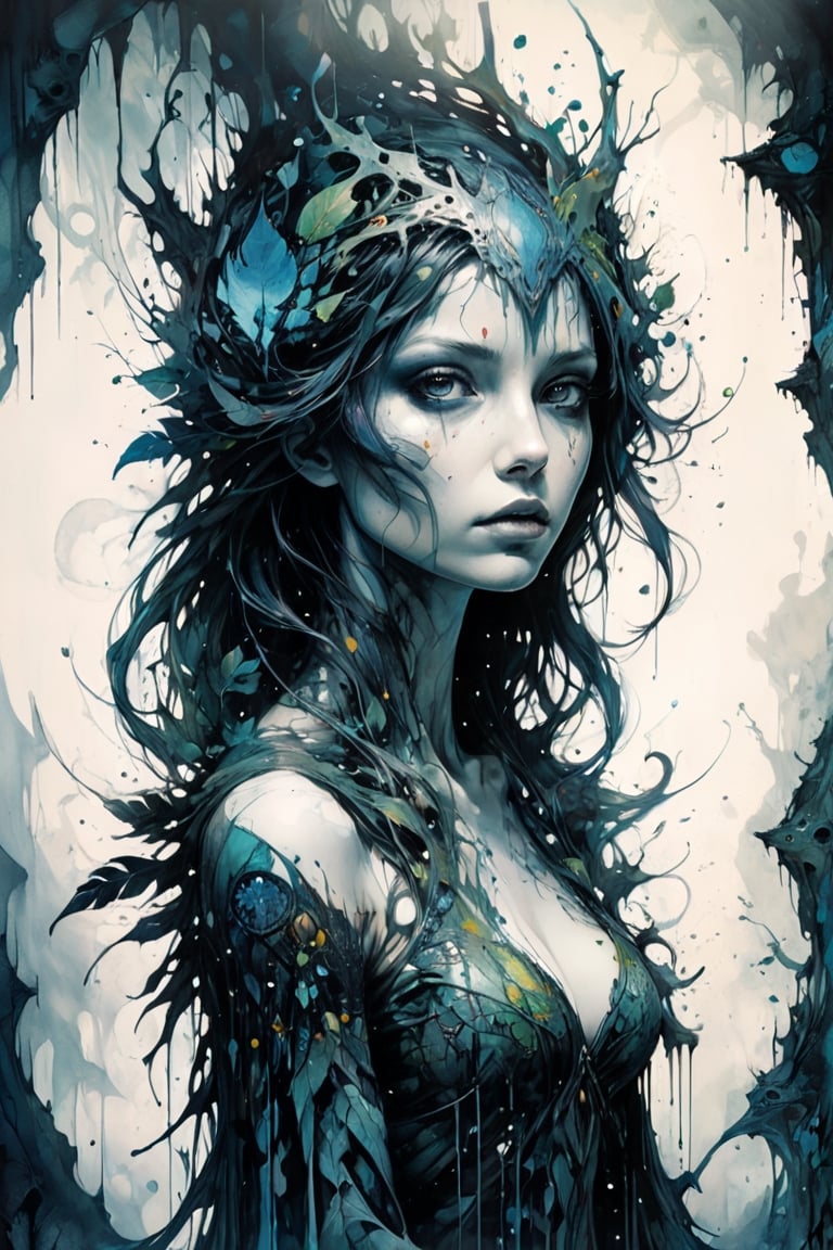 mysterious silhouette forest woman, by Minjae Lee, Carne Griffiths, Emily Kell, Geoffroy Thoorens, Aaron Horkey, Jordan Grimmer, Greg Rutkowski, amazing depth, masterwork, surreal, geometric patterns, intricately detailed, bokeh, perfect balanced, deep fine borders, artistic photorealism , smooth, great masterwork by head of prompt engineering 