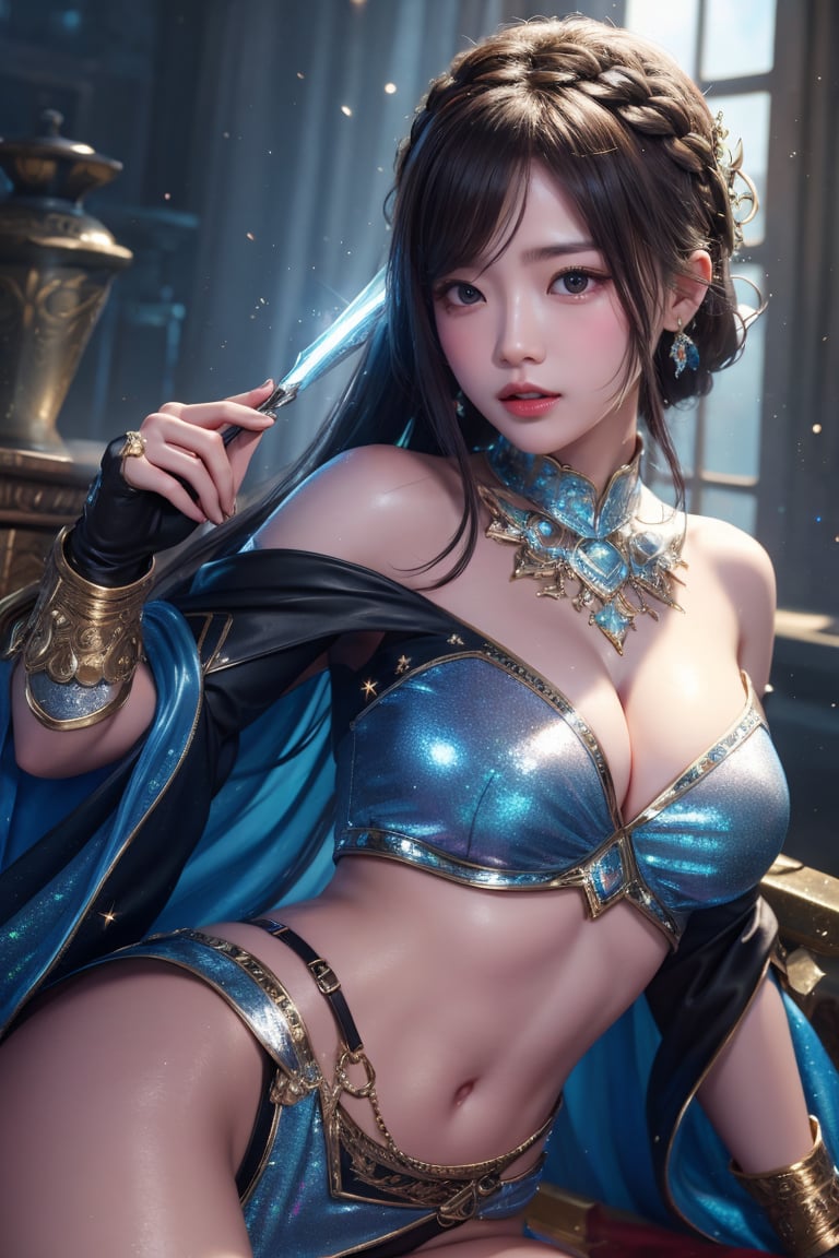 4k,best quality,masterpiece,20yo 1girl, , game character,  fantasy, detailed face, glittering light,