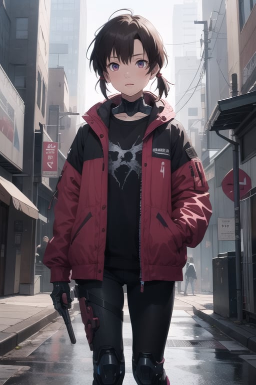 High detailed ,midjourney, perfecteyes, Color magic,urban techwear, cyborg,1girl , purple, gradient, watercolor, girl, (best quality, masterpiece), free style, horror (theme), portrait, realistic, Mechagirl, midjourney, illustration, ASU1, fcloseup, rgbcolor, Lain Iwakura (Serial Experiments Lain), emotion, iwakura lain